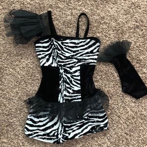 Zebra print dance costume